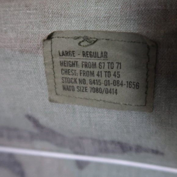 Men's Military Issue Woodland Camouflage Pattern Combat Coat Size Large/Regular - Picture 5 of 16